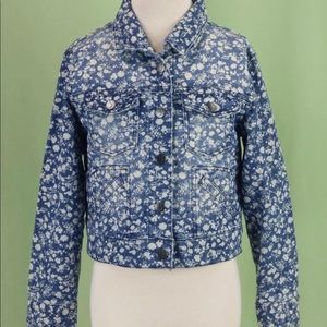 Joe’s Jeans Denim floral pattern kids jacket size 6/6x